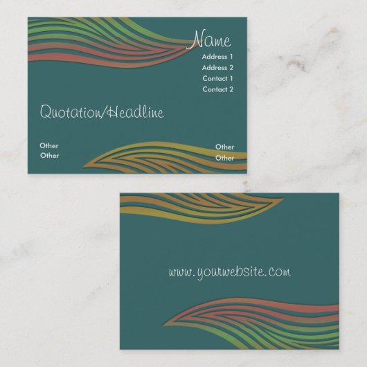 Waveysビジネスプロファイルカード 名刺 (正面/裏面)