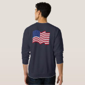 Waving American Flag Sweatshirt  スウェットシャツ (裏面フル)