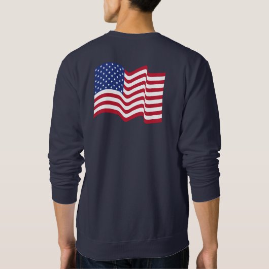 Waving American Flag Sweatshirt  スウェットシャツ (裏面)