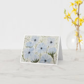 Waving Blue Flowers Greeting Card カード (黄色い花)