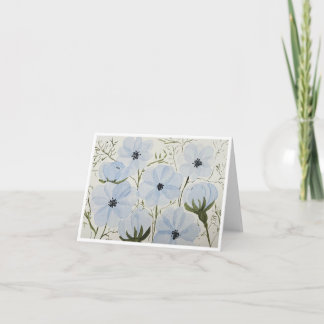 Waving Blue Flowers Greeting Card カード
