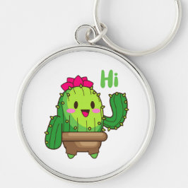 Waving Cactus Keychain – Happy Green Buddy キーホルダー