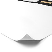 Waving Georgia Flag Red and White Five Crosses ポスター (角)