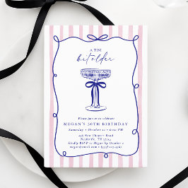 Wavy お洒落 Frame Tini Bitの30歳の誕生日 招待状