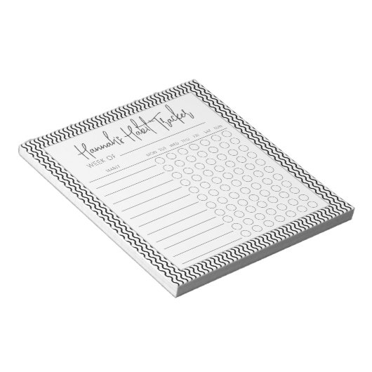 Wavy ミニマル Script Crime Trackerメモ帳 ノートパッド (アングル)