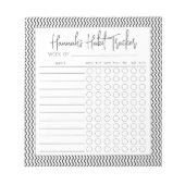 Wavy ミニマル Script Crime Trackerメモ帳 ノートパッド (正面)