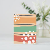 Wavy abstract modern art Postcard ポストカード (スタンド正面)
