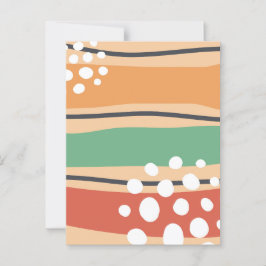 Wavy abstract modern art Postcard ポストカード