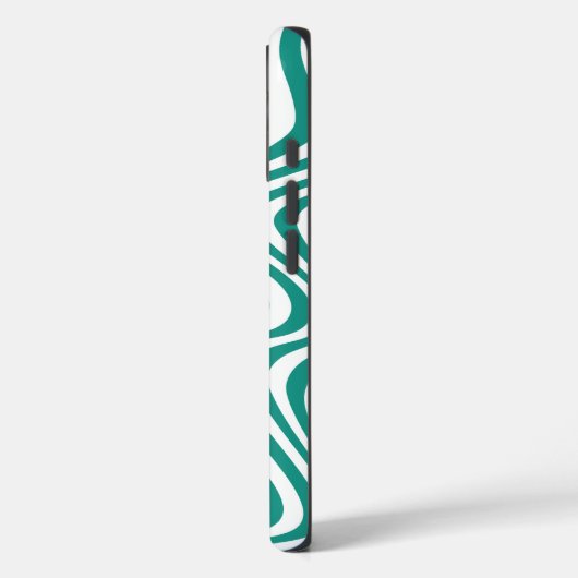 Wavy Abstract Teal with Initial  Case-Mate iPhoneケース (裏面 / 左)