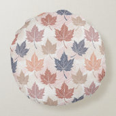 Wavy Autumn Leaves ラウンドクッション (裏面)