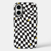 Wavy Checkerboard Smiley Streetwear Case Case-Mate iPhoneケース (裏面)
