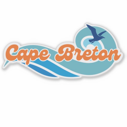 Wavy Days Cape Breton Vinyl Sticker シール (正面)