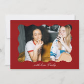 Wavy Deep Red Old Money Bridesmaid Proposal Card 招待状 (裏面)