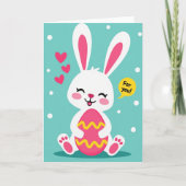 Wavy Egg Bunny For You Card カード (正面)