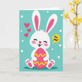 Wavy Egg Bunny For You Card カード (黄色い花)