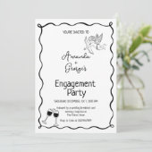 Wavy Engagement Announcement wedding 招待状 (スタンド正面)