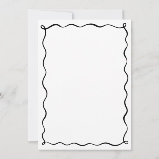 Wavy Engagement Announcement wedding 招待状 (裏面)