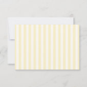 Wavy Frame Soft Yellow Striped Wedding  出欠カード (裏面)