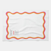 Wavy Frame & Whimsical Quote キッチンタオル (横)