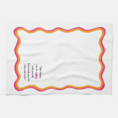 Wavy Frame & Whimsical Quote キッチンタオル (横)
