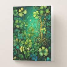 WAVY GREEN IRISH SHAMROCKS