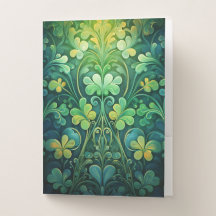 WAVY GREEN IRISH SHAMROCKS