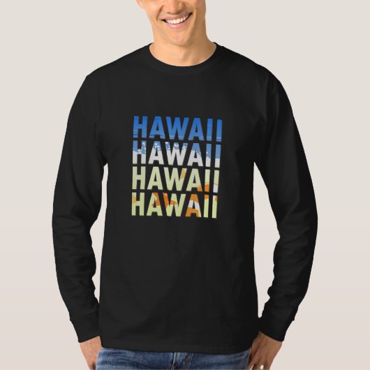 Wavy Hawaii Beach Tシャツ (正面)
