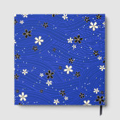  Wavy lines, adorned with black and white flowers ゲストブック (裏面)