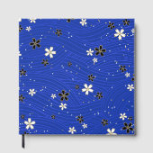  Wavy lines, adorned with black and white flowers ゲストブック (正面)