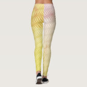 Wavy Magical Dirt GreenLeaf Lines Seamless Pattern レギンス (裏面)