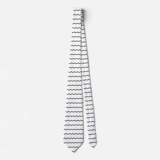 Wavy Modern Simple Black & White ネクタイ (正面)