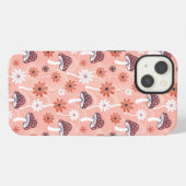 Wavy Mushroom Garden iPhoneケース (裏面横)