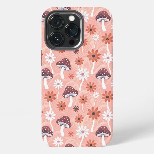Wavy Mushroom Garden iPhoneケース (裏面)