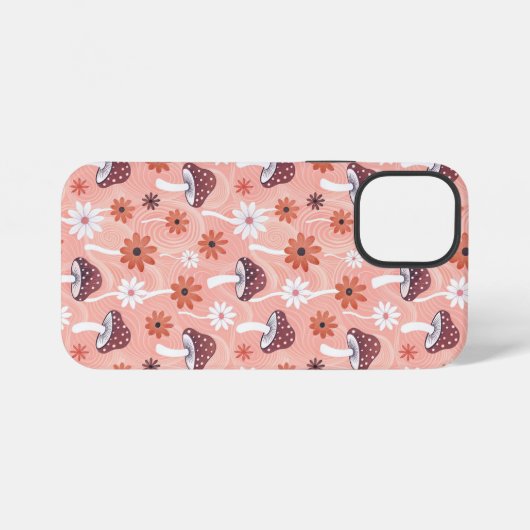 Wavy Mushroom Garden iPhoneケース (裏面横)