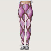 Wavy Ombre Purple All-Over-Print Leggings レギンス (正面)