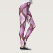 Wavy Ombre Purple All-Over-Print Leggings レギンス (右)