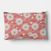 Wavy Pink Daisies アクセサリーポーチ (裏面)
