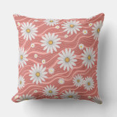 Wavy Pink Daisies  クッション (正面)