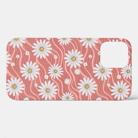 Wavy Pink Daisies Case-Mate iPhoneケース (裏面 (横))
