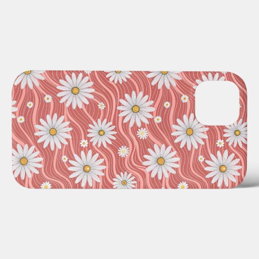Wavy Pink Daisies Case-Mate iPhoneケース (裏面 (横))