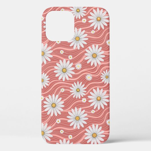 Wavy Pink Daisies Case-Mate iPhoneケース (裏面)