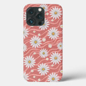 Wavy Pink Daisies Case-Mate iPhoneケース (裏面)