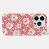 Wavy Pink Daisies Case-Mate iPhoneケース (裏面 (横))