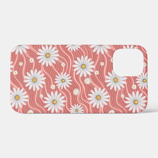Wavy Pink Daisies Case-Mate iPhoneケース (裏面 (横))