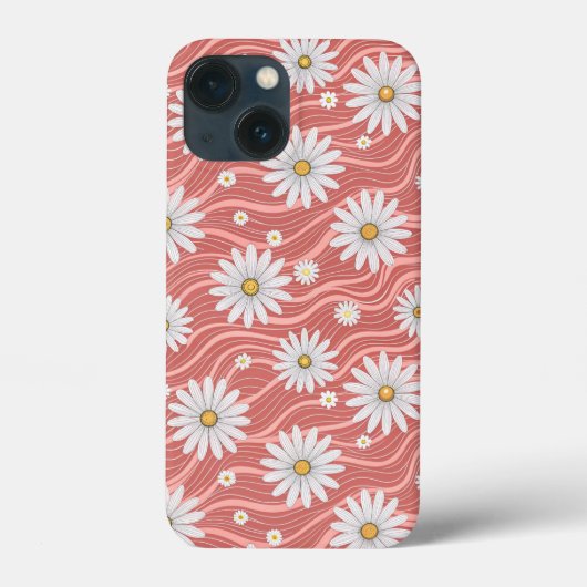 Wavy Pink Daisies Case-Mate iPhoneケース (裏面)