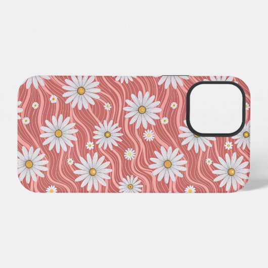 Wavy Pink Daisies iPhoneケース (裏面横)
