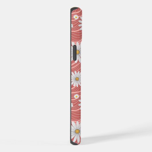 Wavy Pink Daisies iPhoneケース (右側面)