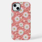 Wavy Pink Daisies iPhoneケース (裏面)