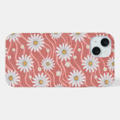 Wavy Pink Daisies iPhoneケース (裏面横)