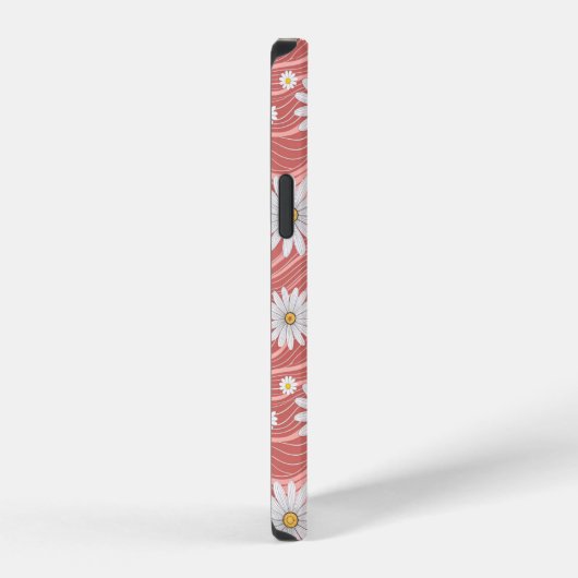 Wavy Pink Daisies iPhoneケース (右側面)
